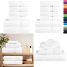 Ensemble de serviettes de qualité supérieure solund 6 pcs blanc - Serviettes De Bain - Serviettes Blanches - Ensembles De Serviettes - Serviettes En