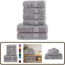 Ensemble de serviettes de qualité supérieure solund 6 pcs gris - Serviettes De Bain - Ensembles De Serviettes - Serviettes Grises - Serviettes En