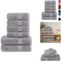 Ensemble de serviettes de qualité supérieure solund 6 pcs gris - Serviettes De Bain - Ensembles De Serviettes - Serviettes Grises - Serviettes En