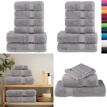 Ensemble de serviettes de qualité supérieure solund 6 pcs gris - Serviettes De Bain - Ensembles De Serviettes - Serviettes Grises - Serviettes En