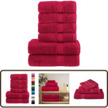 Ensemble de serviettes de qualité supérieure solund 6 pcs rouge - Serviettes Rouges - Ensembles De Serviettes - Serviettes De Bain - Serviettes De