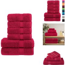 Ensemble de serviettes de qualité supérieure solund 6 pcs rouge - Serviettes Rouges - Ensembles De Serviettes - Serviettes De Bain - Serviettes De