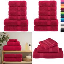Ensemble de serviettes de qualité supérieure SOLUND 6 pcs rouge - Serviettes Rouges - Ensembles De Serviettes - Serviettes De Bain - Serviettes De