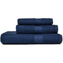 Ensemble De Serviettes Éponge Bleue Meuble De Salle De Bain Invité + Visage + Serviette Teddy