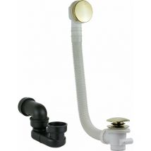 Vicario - Ensemble de siphon et colonne de déchets de couleur or kit 3