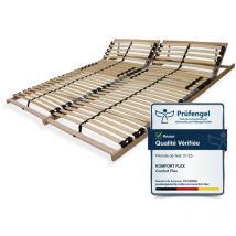 Sleepneo - Ensemble De Sommier à Lattes Réglable Hêtre 160x200 cm, Réglable En Hêtre, (2x 80x200 cm)