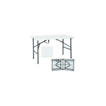 Vette - Ensemble de table a' bie're pliante en hdpe blanc cm.122x60x74H pour bar de jardin terrasse