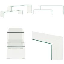 Vidaxl - Ensemble de table basse 2 pcs 90x30x20/110x30x40cm Verre trempé - Table Basse - Table D'appoint - Meuble Moderne - Table Extensible - Verre