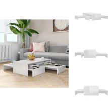 Ensemble de tables basses gigognes blanc brillant - Table Basse - Ensemble De Tables - Meubles De Salon - Table D'appoint - Meuble Design