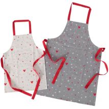 Ensemble de tabliers anella pour parent et enfant, 2 pièces en deux tailles.