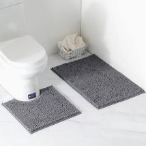 Serbia - Ensemble de Tapis de Bain 2 pièces,Ensemble de piédestal, antidérapant Tapis de Salle de Bain, Absorbant l'eau, Tapis de Baignoire, Tapis de