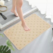 Feiyue - Ensemble de tapis de bain en mousse à mémoire de forme, tapis de salle de bain, siège de toilette, doux et confortable, absorbant et