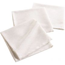 Ensemble de trois serviettes de table, imitation lin, 40 x 40 cm.