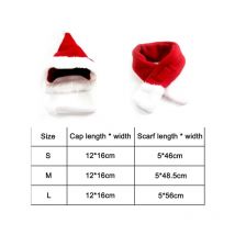 Ensemble de vacances avec cape et chapeau de Noël pour animaux de compagnie