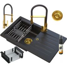 Ensemble de vidange devier en granit siphon gold set 85111840