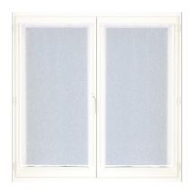 Ensemble de voilages blancs unis avec passe-tringle, 2X 60x160cm - faciles à installer Atout Ciel