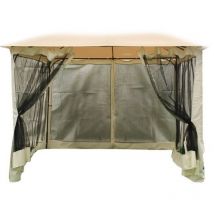 Fraschetti - ensemble de vêtements moustiquaires pour gazebo 3x3MT couleur noire