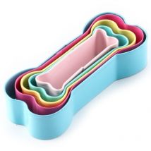 Jormftte - Ensemble d'emporte-pièces en os de chien, emporte-pièces faits maison pour biscuits pour chien, recouverts de pvc souple pour la protection