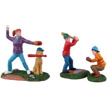 Ensemble d'entraînement de baseball Lemax - 3 pièces pour village de Noël