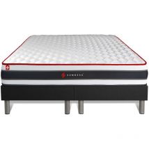Somness - Ensemble matelas sommier Energy 200 x 200 cm - Couleur : Noir
