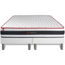 Somness - Ensemble matelas sommier Energy 180 x 200 cm - Couleur : Blanc