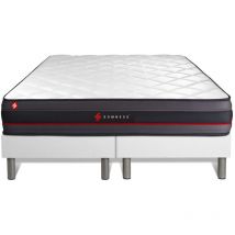 Somness - Ensemble matelas sommier Regen 160 x 200 cm - Couleur : Blanc