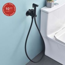 Poalgi - Ensemble douchette hygiénique wc sky bath noir mat pvd Inox S304 série harmony