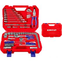 Malette à outils de mécanicien 91 pièces Emtop avec une boite bmc