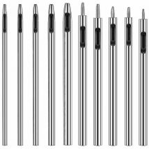 Ensemble d'outils de poinçon en cuir creux - 10 tailles de 0,5 à 3,5 mm pour bracelet de montre en cuir, ceinture, tissu, etc.