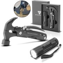 Multitool 12 Tools Couteau de poche Outil multifonctionnel Lampe de poche - Stahlwerk