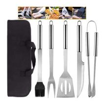 L&h-cfcahl - 5Pcs Ustensiles Barbecue,Kit Barbecue Outil de Barbecue en Acier Inoxydable, Accessoire Barbecue, Ustensiles pour Barbecue, Accessoires