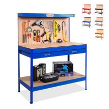 Ensemble établi et râtelier avec tiroir pour garage atelier Max 120x60x150 cm