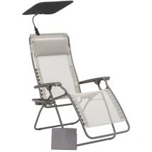 Lafuma Mobilier - Ensemble Fauteuil Relax Jardin - Chaise Longue Et Accessoires - Zen Edition - Batyline Iso - Beige Seigle -