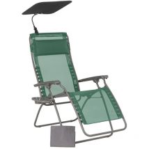 Lafuma Mobilier - Ensemble Fauteuil Relax Jardin - Chaise Longue Et Accessoires - Zen Edition - Batyline Iso - Vert Foret -