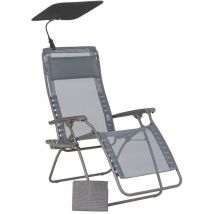 Lafuma Mobilier - Ensemble Fauteuil Relax Jardin - Chaise Longue Et Accessoires - Zen Edition - Texplast - Gris Silex -