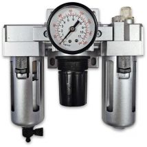 Automaster - Ensemble filtre régulateur lubrificateur circuit pneumatique 1/4