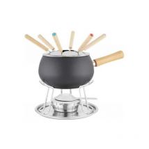 EVA - Ensemble à fondue émaillée noir mat pcs.12