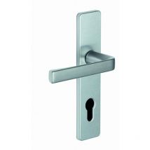 Ensemble kaza - Plaque 190 x 42 mm - Entraxe de fixation 165 mm - Argent - 1364/6329 Clé i