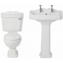 Lavabo 58cm & wc Rétro