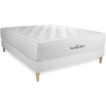 Royal Palace Bedding - Ensemble matelas sommier Buckingham 200 x 200 cm - Couleur : Blanc