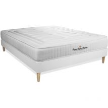 Royal Palace Bedding - Ensemble matelas sommier Nottingham 160 x 200 cm - Couleur : Blanc