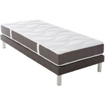 Idliterie - Ensemble Matelas ep21/22cm 372 ressorts 90x190cm + Sommier