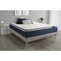 Ensemble matelas Mémoire de forme actimemo max 180x200 cm Maxi épaisseur 7zones de confort + sommier kit gris