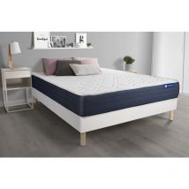 Ensemble matelas Mémoire de forme actimemo sleep 180x200 5zones de confort + sommier kit blanc