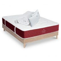 Ensemble Matelas Passion Ressorts ensachés Accueil mémoire + sommier + accessoires - 160 x 200