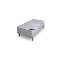 Laine - Ensemble matelas ressorts biconiques- confort ferme 90x190cm + sommier