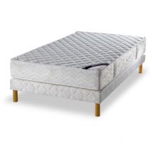 Ensemble matelas ressorts biconiques - confort équilibré 130x190cm + sommier