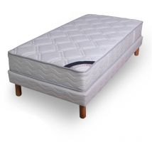 Laine - Ensemble matelas ressorts cylindriques - luxe ferme 80x190cm + sommier