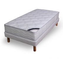 Laine - Ensemble matelas ressorts cylindriques - luxe ferme 90x190cm + sommier