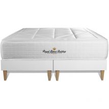Royal Palace Bedding - Ensemble matelas sommier Windsor 160 x 200 cm - Couleur : Blanc